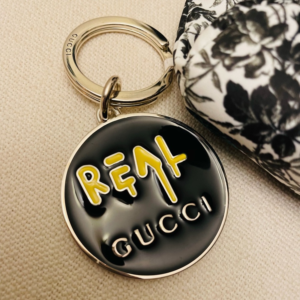 SOLD! GUCCI GHOST COLLECTION Black and yellow REAL keychain 100% Authentic